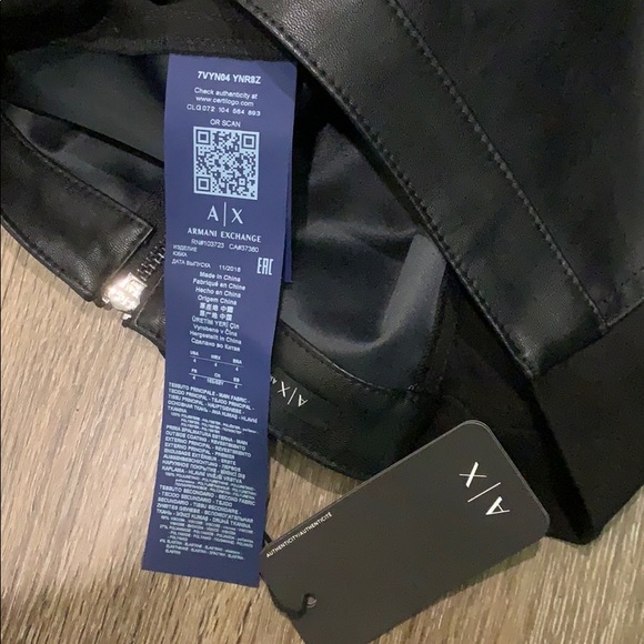 Armani Exchange Faux Leather Panel Skirt - Picture 5 of 5